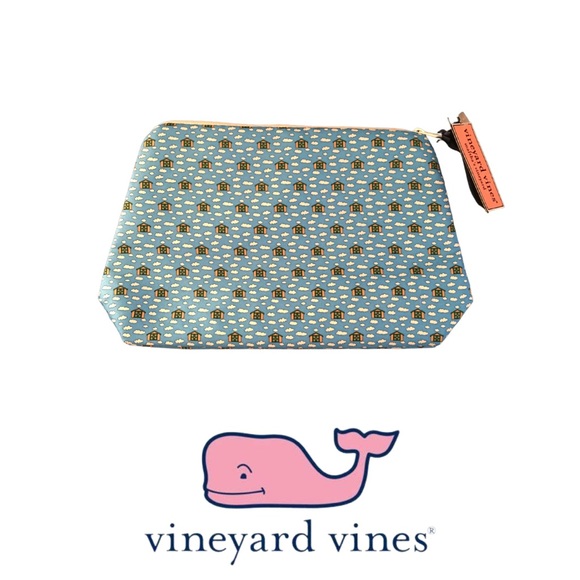 Vineyard Vines Blue Clouds Cosmetic Bag - Picture 2 of 9